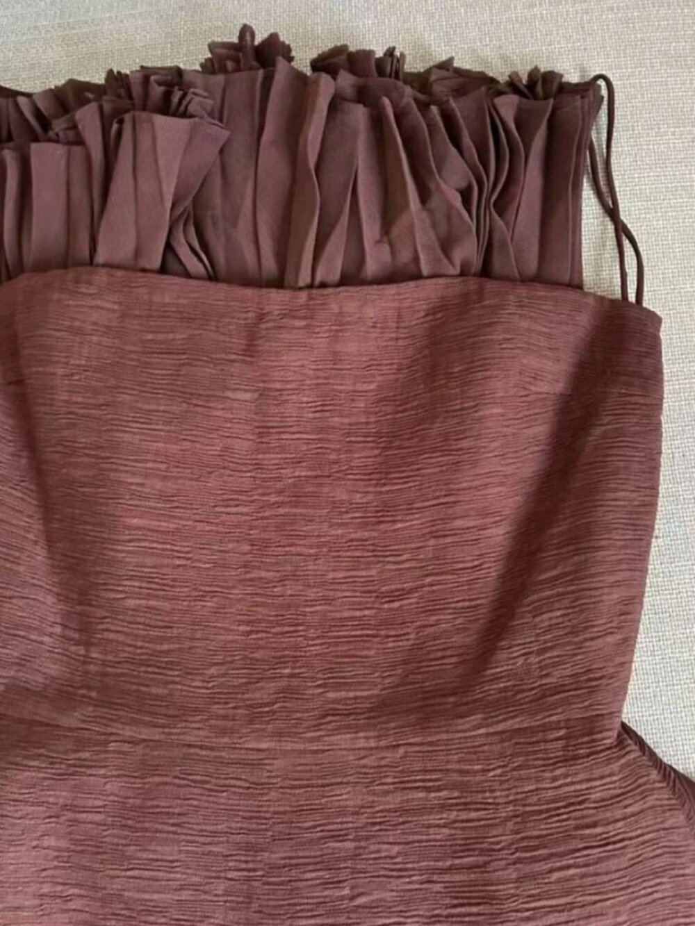 Alexis Strapless Brown Maxi Dress - Picture 6 of 13